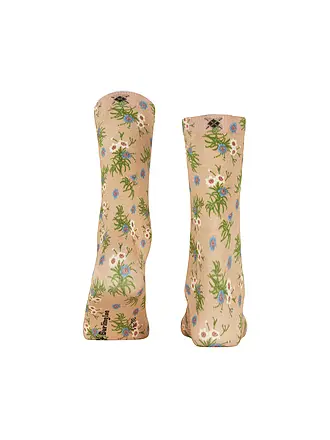 BURLINGTON | Chaussettes FLORAL ROMANCE 36-41 bleu clair | beige